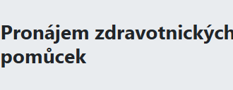 Ukončení provozu Pronájmu zdravotnických pomůcek ve Vysokém Mýtě