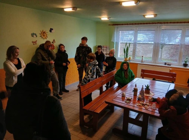 Výzdoba v Domě s pečovatelskou službou v Dačicích