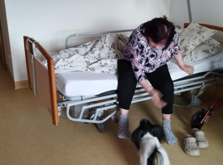 Klienti ve Vysokém Mýtě si užili setkání se čtyřnohým terapeutem