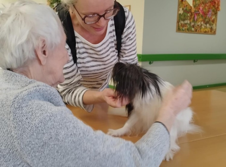 Klienti ve Vysokém Mýtě si užili setkání se čtyřnohým terapeutem