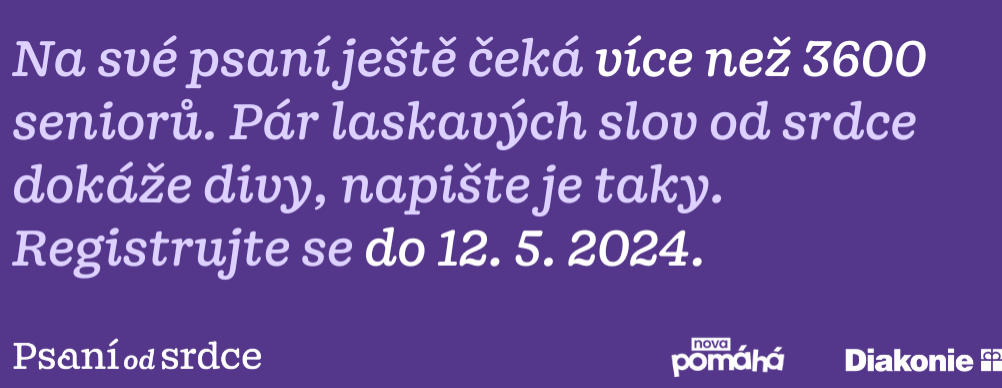 POŠLETE SENIORŮM PSANÍ OD SRDCE