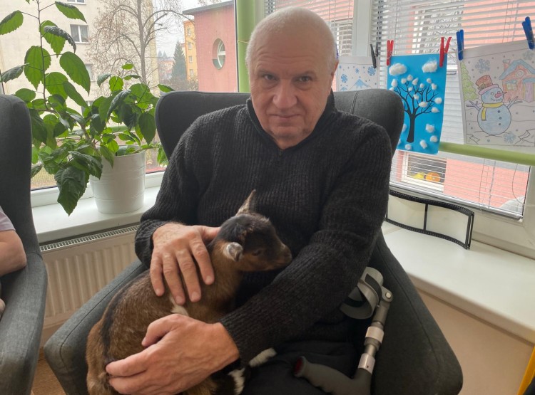 Zooterapie s kůzlátkem Punčoškou